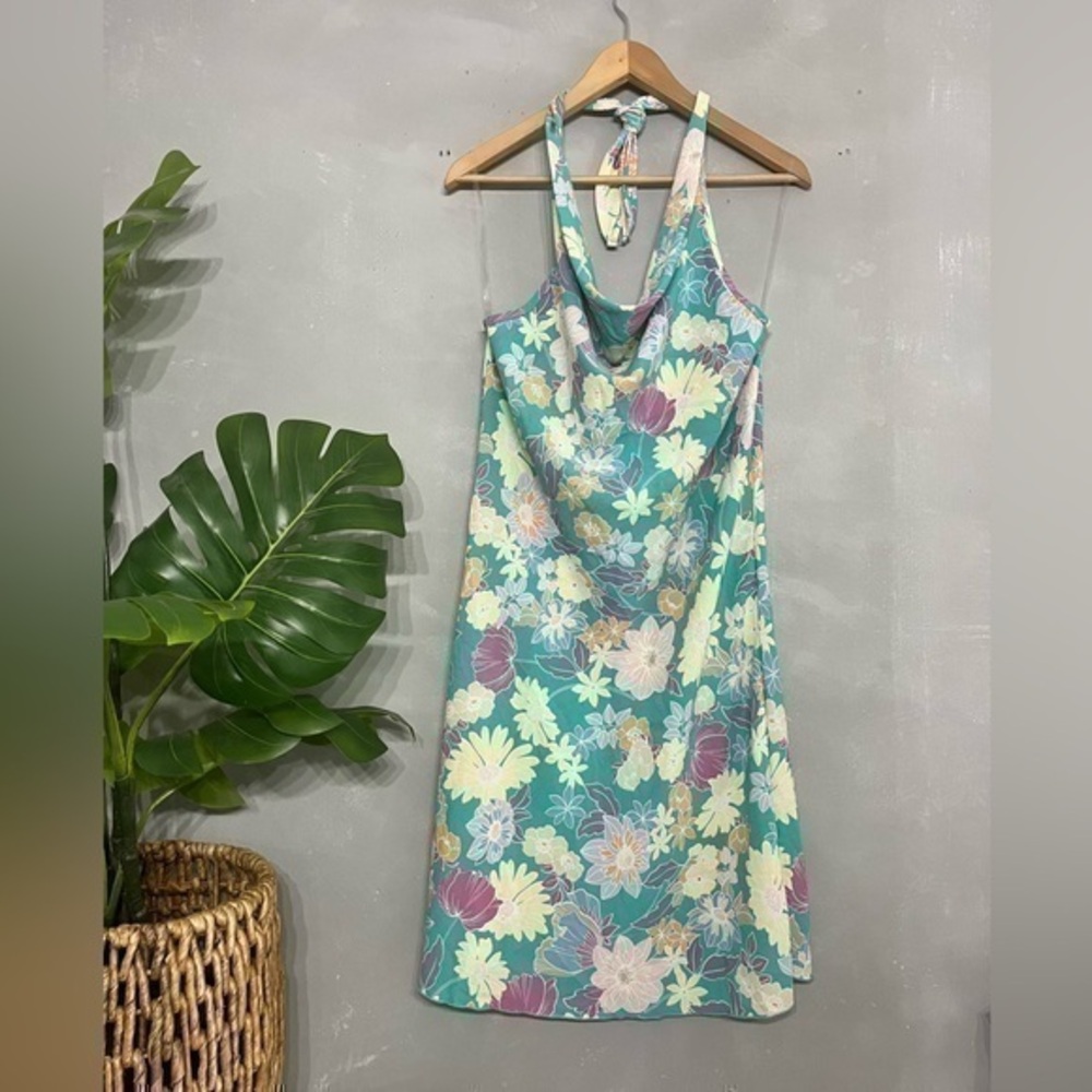 3/$30 _ JESSICA SIMPSON | NWT 🏷️ floral halter neck mini slip dress sundress XL